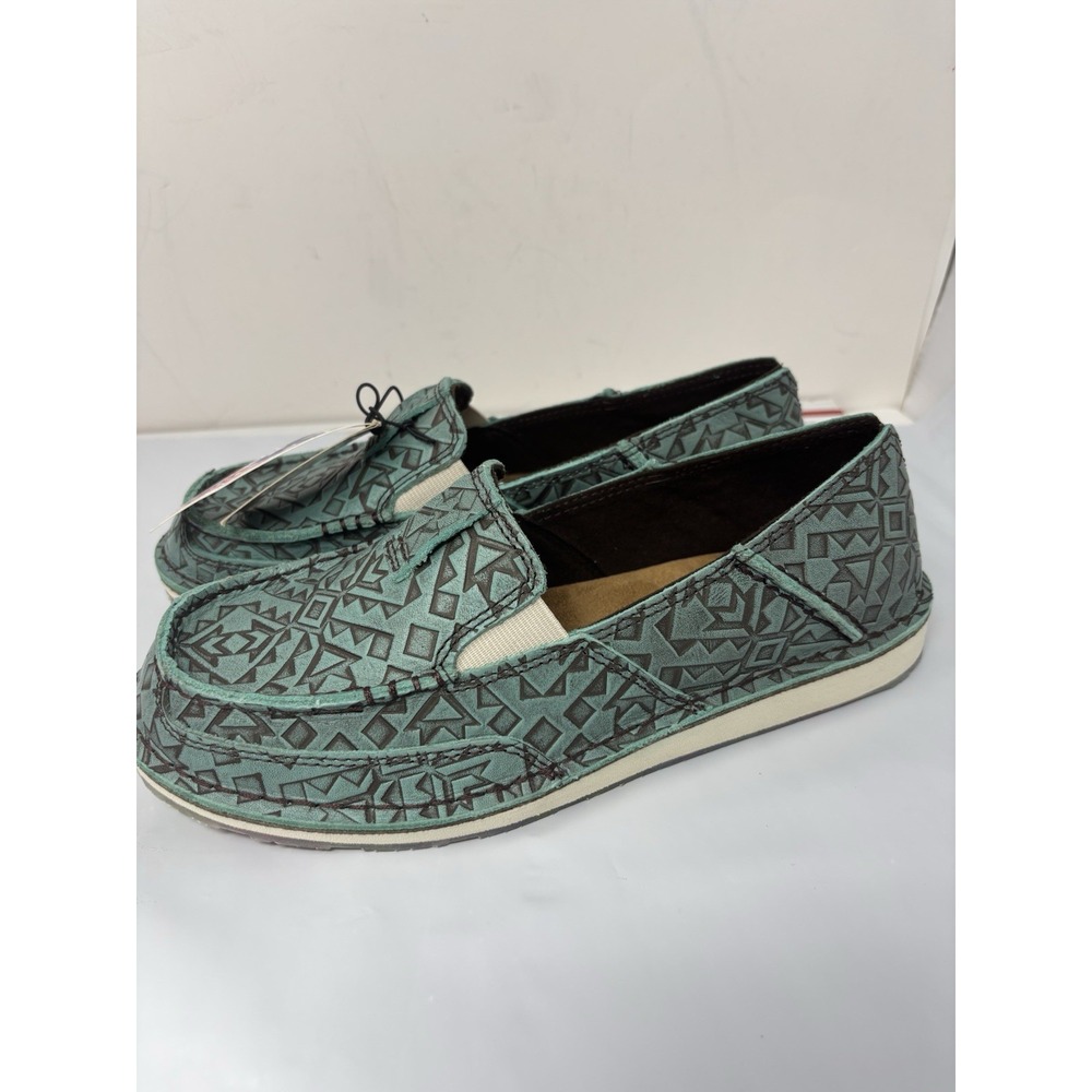 Ariat Cruiser Turquoise Blanket Emboss Slip-On Loafer Shoes Sz 7.5 NEW 10046921